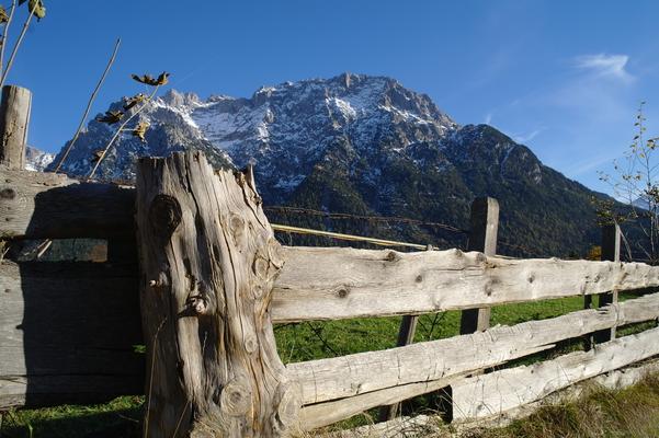 Rangerzaun, Karwendel, Karwendelmassiv, Mittenwald, Bavaria 