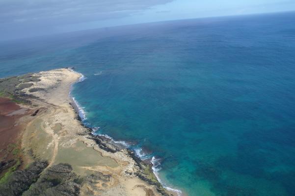 Niihau , Hawaii, beautyful landscape, clear blue ocean this day