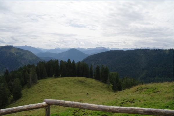 Blick von Staffelalm , 1320 m , Bavaria , Bayern , Fresken von Franz Marc, Bayrische Voralpen 